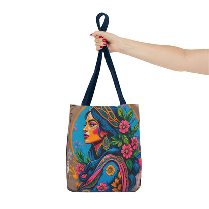 Artistic Surge - Eco-Friendly Canvas Tote Bag - FLOWERING WOMAN
