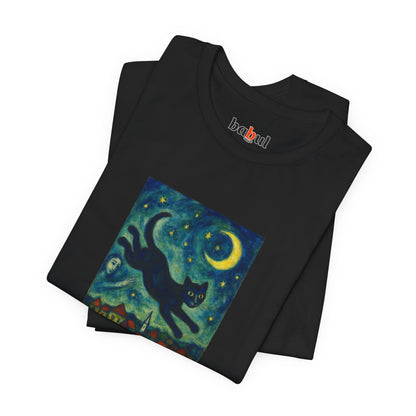 CATART Unisex Jersey Cat T-Shirt - MARC CHAGALL - Iconic Painting Reimagined with Cats