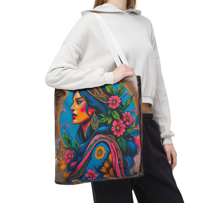 Artistic Surge - Eco-Friendly Canvas Tote Bag - FLOWERING WOMAN