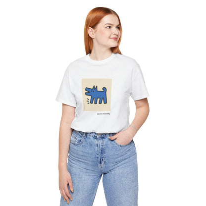 DOGART Unisex Jersey Dog T-Shirt - KEITH HARING - Iconic Painting Reimagined with Dogs