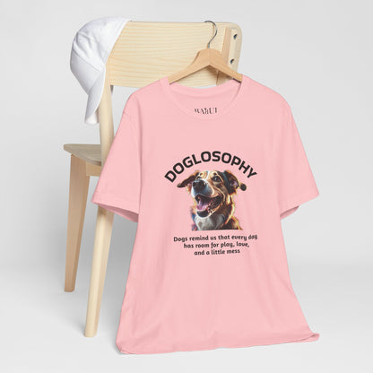 Doglosophy Unisex Jersey Short Sleeve Tee –  "Dog Remind Us" Design