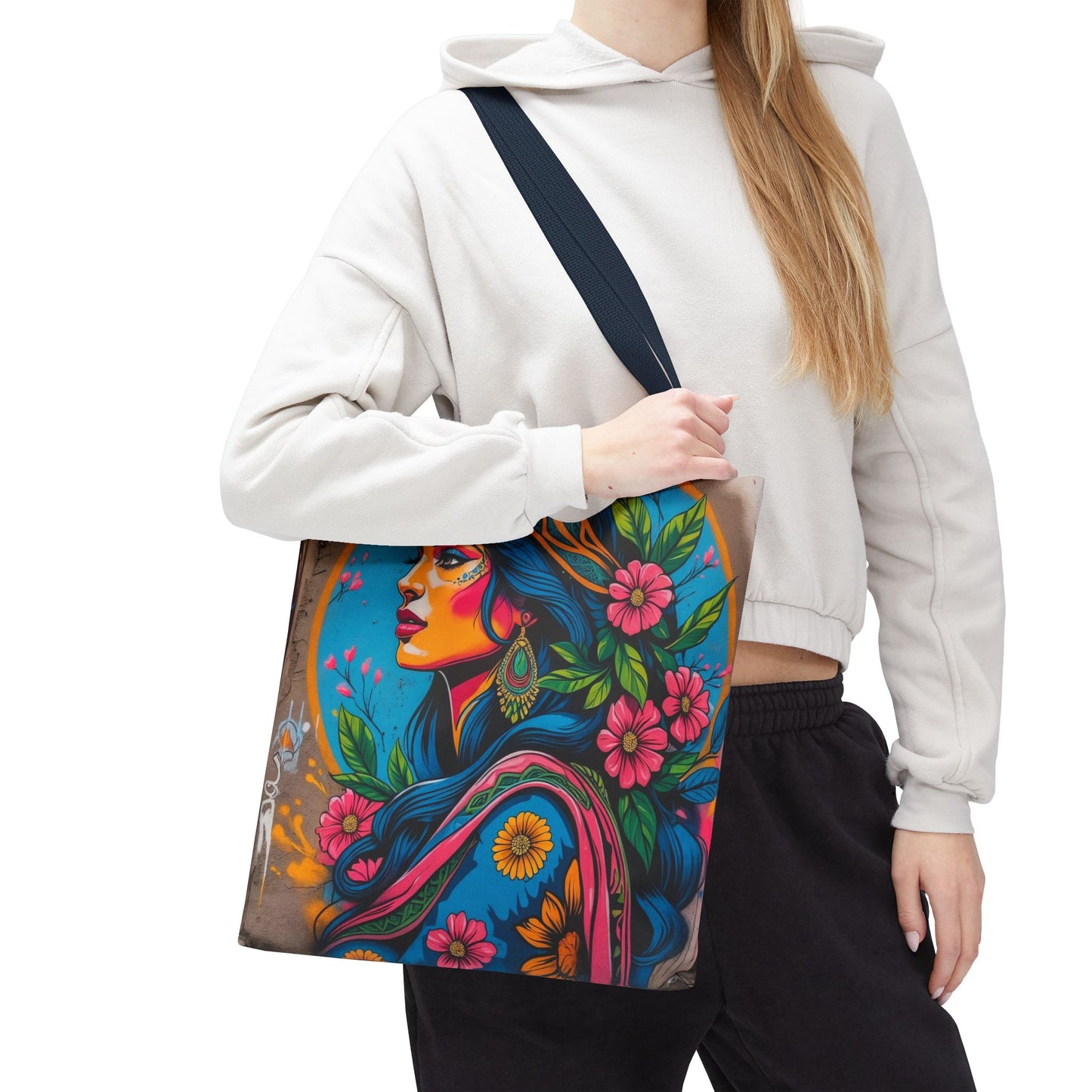 Artistic Surge - Eco-Friendly Canvas Tote Bag - FLOWERING WOMAN