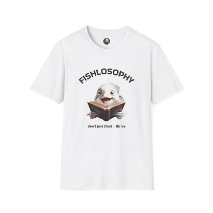Fishlosophy Unisex T-Shirt - Ocean Vibes and Life's Questions Design - PEARLS OF WISDOM FROM THE FISH WORLD