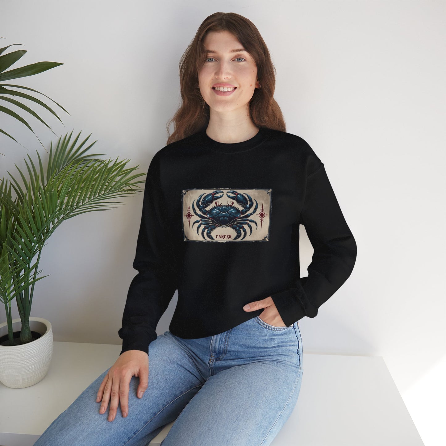 Cancer - Gothic Zodiac Blue Sweatshirt
