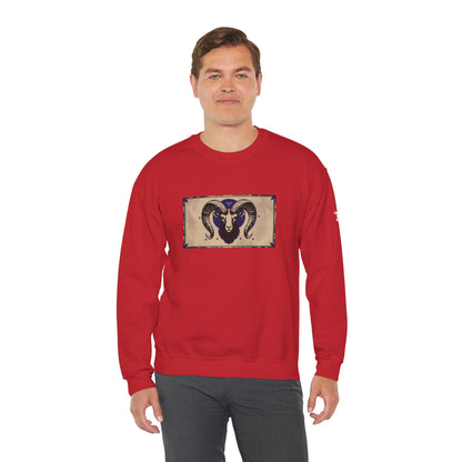 Aries - Gothic Zodiac Blue Sweatshirt