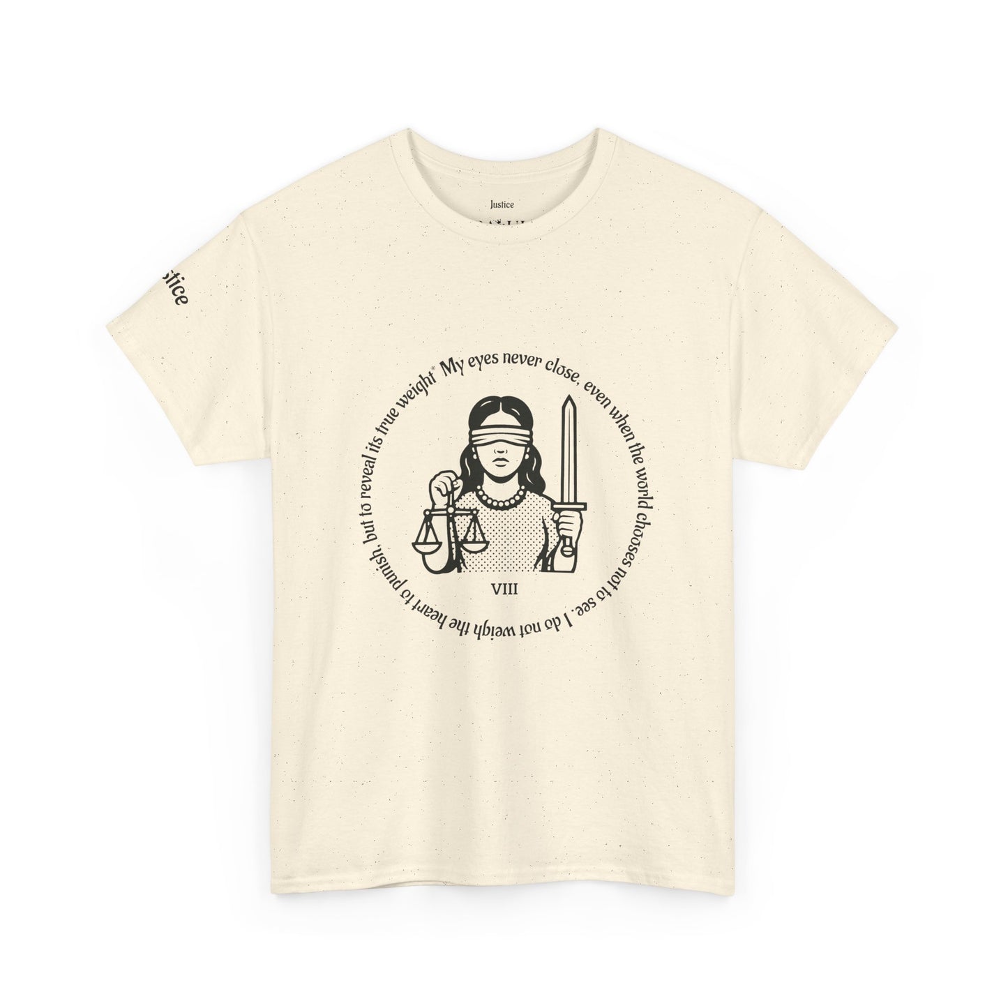 Justice - ArcanaPop T-Shirt – Where Tarot Magic Meets Pop Art