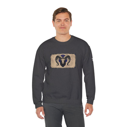 Aries - Gothic Zodiac Blue Sweatshirt