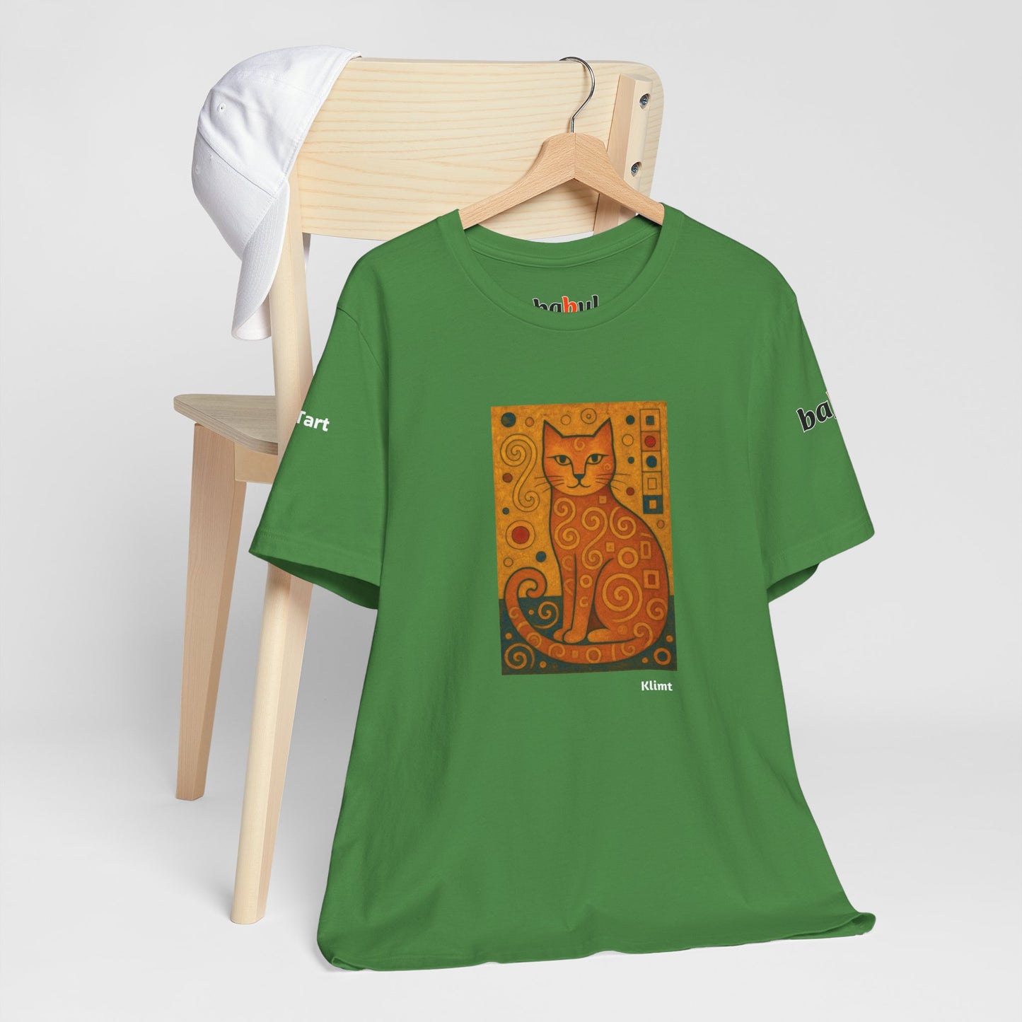 CATART Unisex Jersey Cat T-Shirt - KLIMT - Iconic Painting Reimagined with Cats