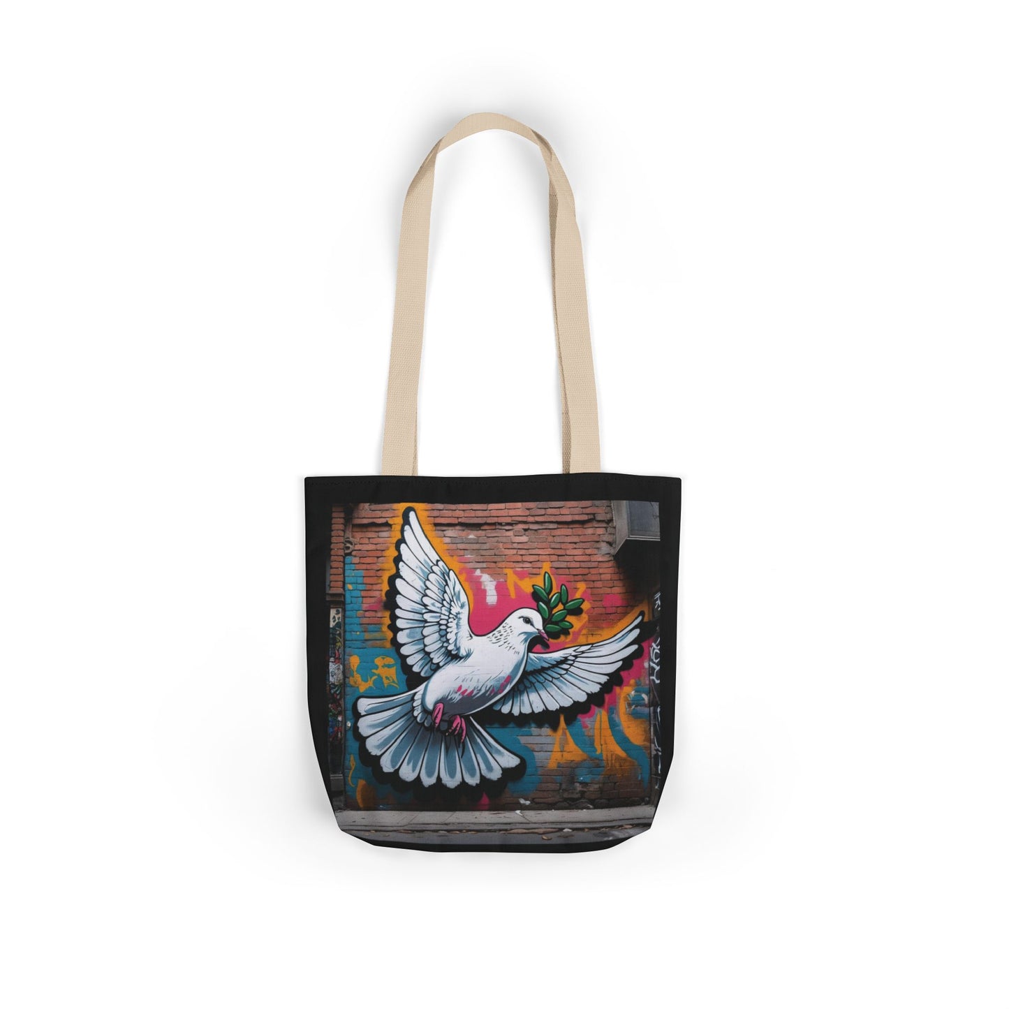 Artistic Surge - Eco-Friendly Canvas Tote Bag - PEACE