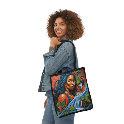 Artistic Surge - Eco-Friendly Canvas Tote Bag - WOMAN WITH WATER