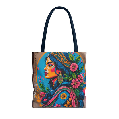 Artistic Surge - Eco-Friendly Canvas Tote Bag - FLOWERING WOMAN