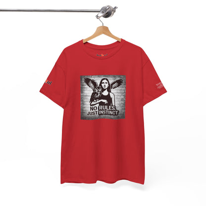 Rebel Graphic Tee - Unisex Heavy Cotton T-Shirt for the Wild at Heart. Rebel Tees, Born to Be Worn - NO RULES, JUST INSTINCT