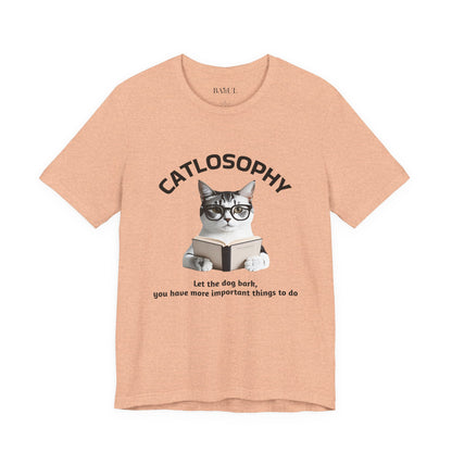 Catlosophy Unisex Jersey Short Sleeve Tee –  "Let the dog bark" Design
