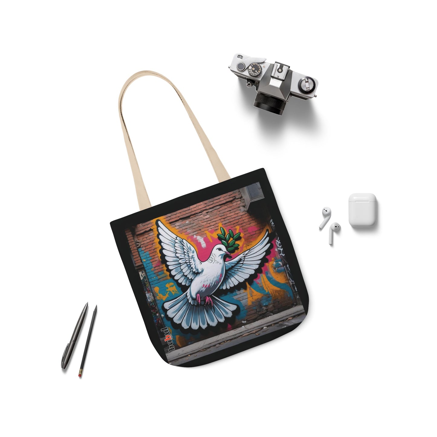 Artistic Surge - Eco-Friendly Canvas Tote Bag - PEACE
