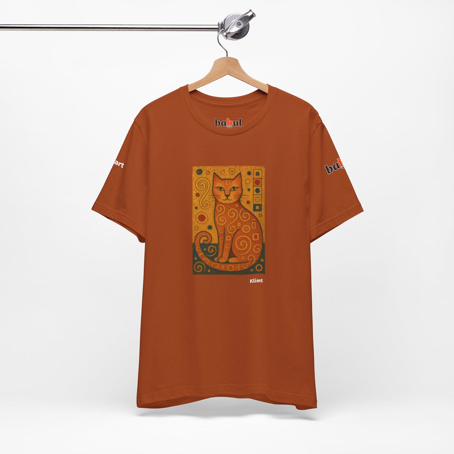 CATART Unisex Jersey Cat T-Shirt - KLIMT - Iconic Painting Reimagined with Cats
