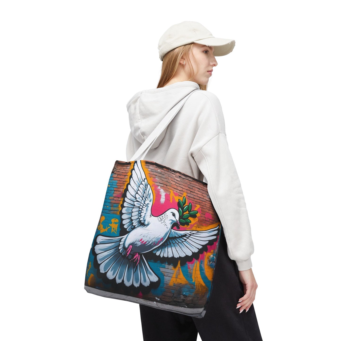 Artistic Surge - Eco-Friendly Canvas Tote Bag - PEACE