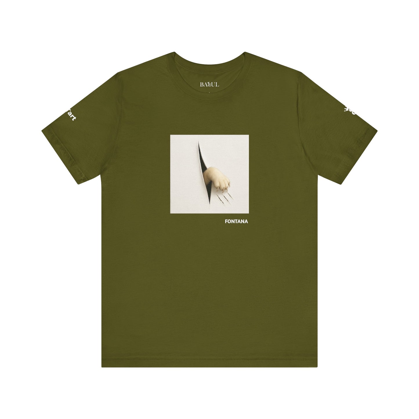 CATART Unisex Jersey Cat T-Shirt - FONTANA - Iconic Painting Reimagined with Cats