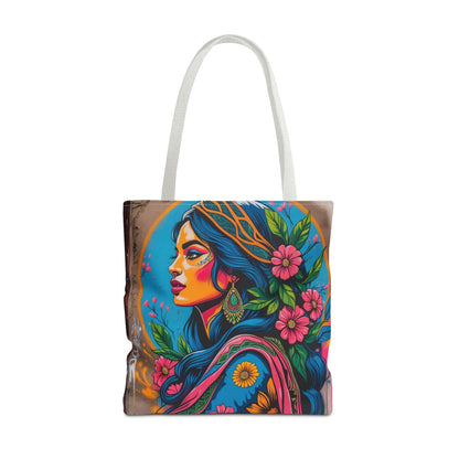 Artistic Surge - Eco-Friendly Canvas Tote Bag - FLOWERING WOMAN