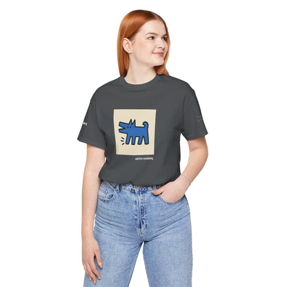 DOGART Unisex Jersey Dog T-Shirt - KEITH HARING - Iconic Painting Reimagined with Dogs