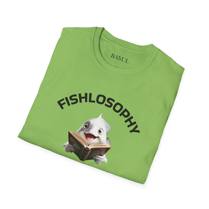Fishlosophy Unisex T-Shirt - Ocean Vibes and Life's Questions Design - PEARLS OF WISDOM FROM THE FISH WORLD