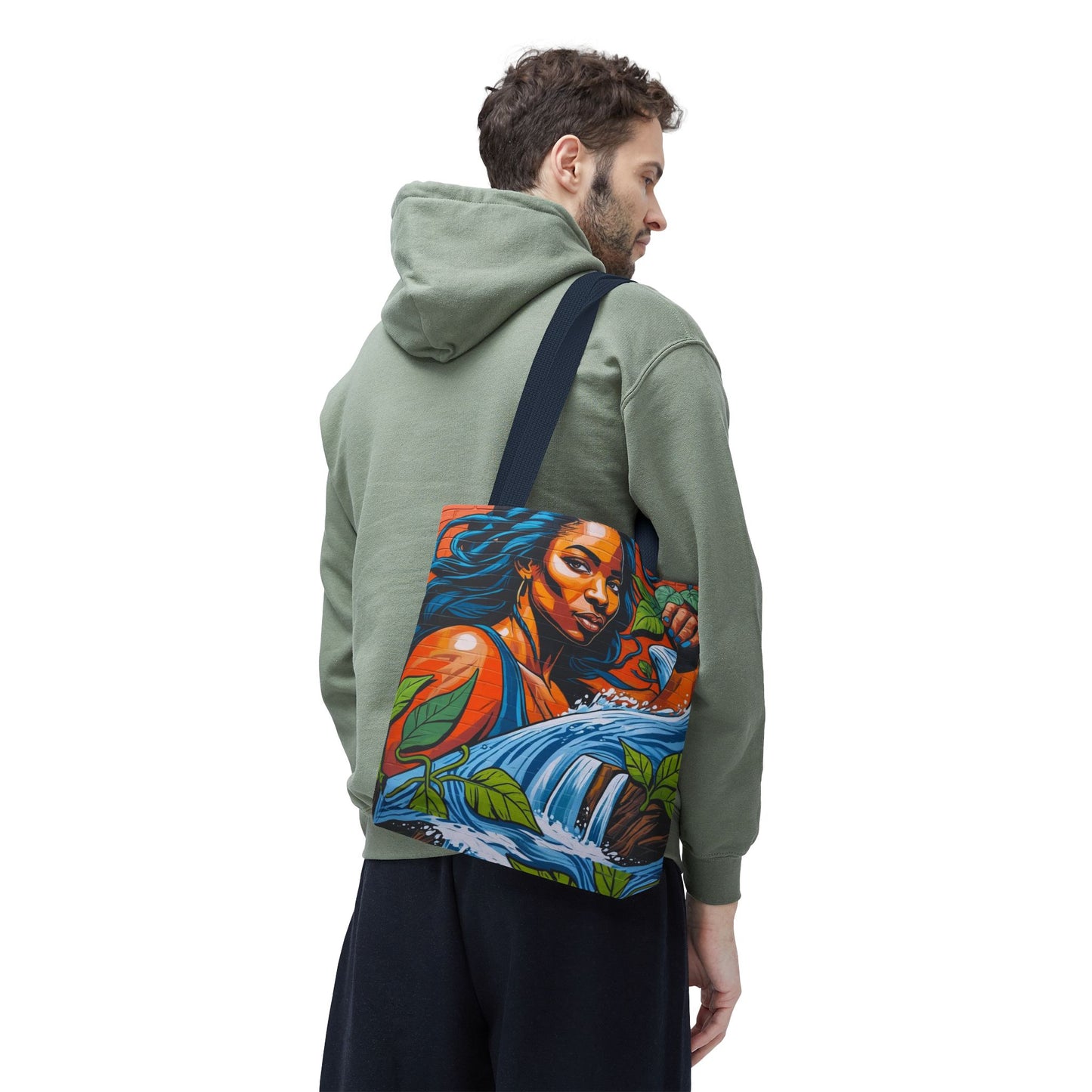 Artistic Surge - Eco-Friendly Canvas Tote Bag - WOMAN WITH WATER