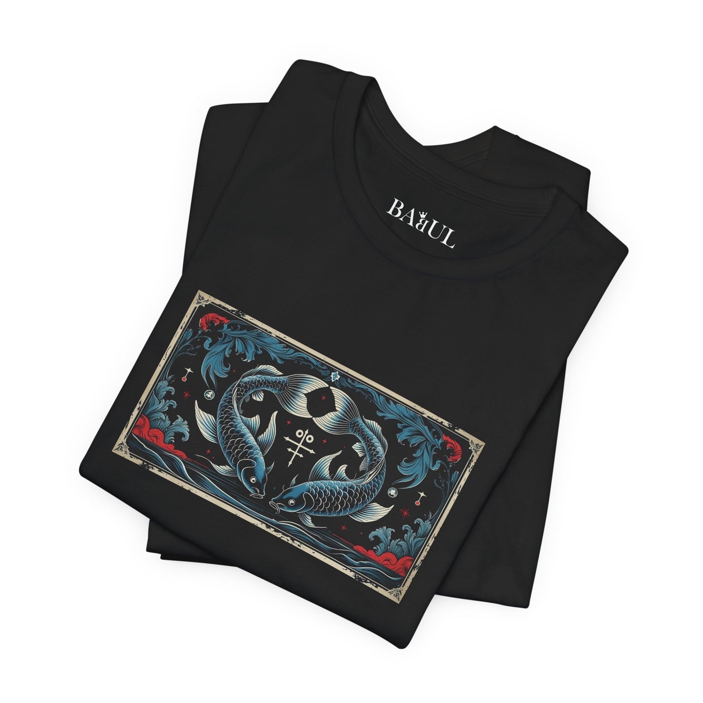 Pisces - Gothic Zodiac T-Shirt. Zodiac in the Shadows