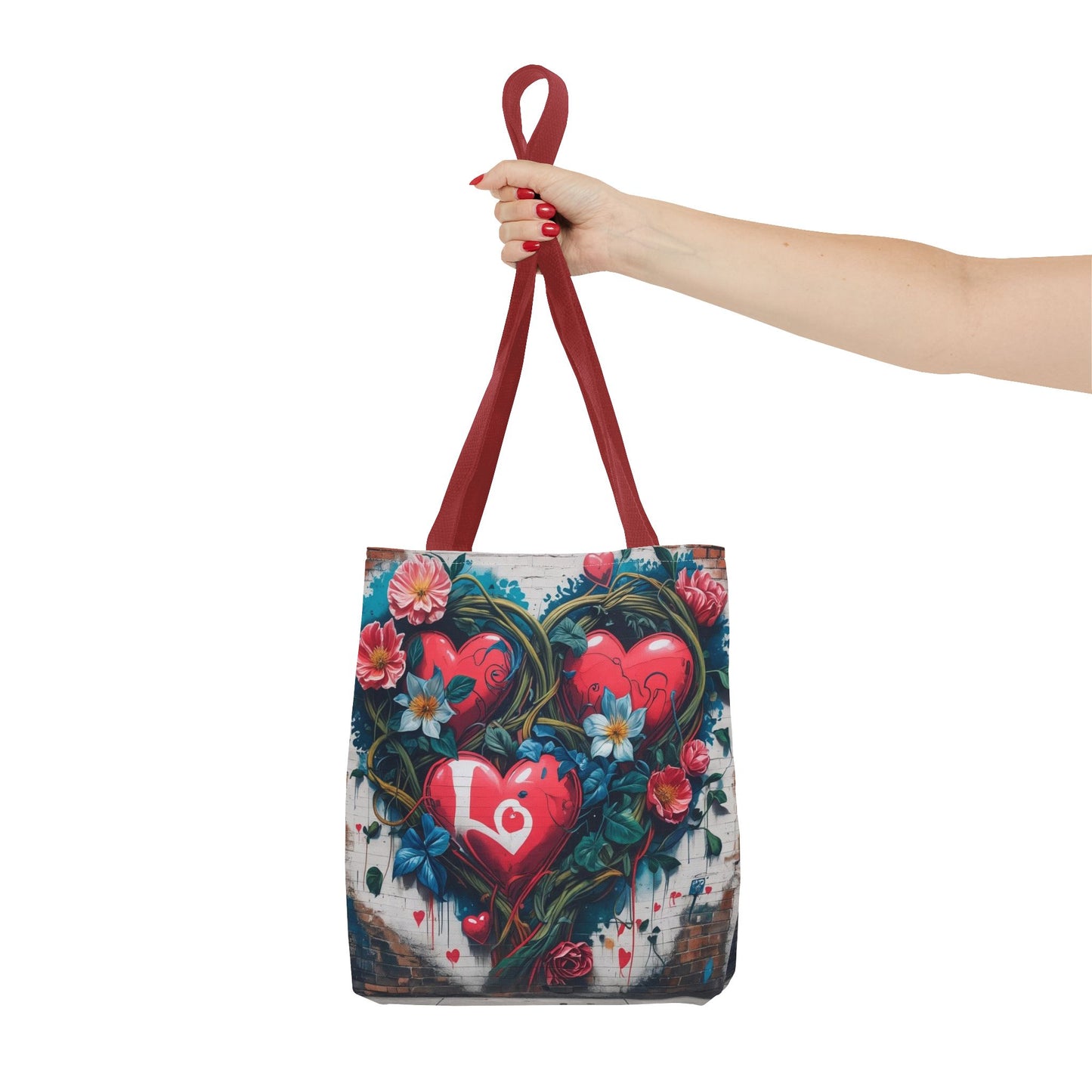 Artistic Surge - Eco-Friendly Canvas Tote Bag - HEARTS OF LOVE