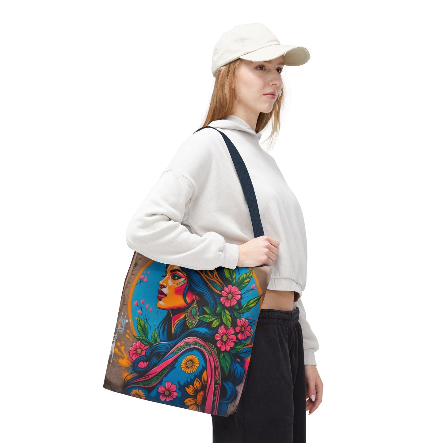 Artistic Surge - Eco-Friendly Canvas Tote Bag - FLOWERING WOMAN