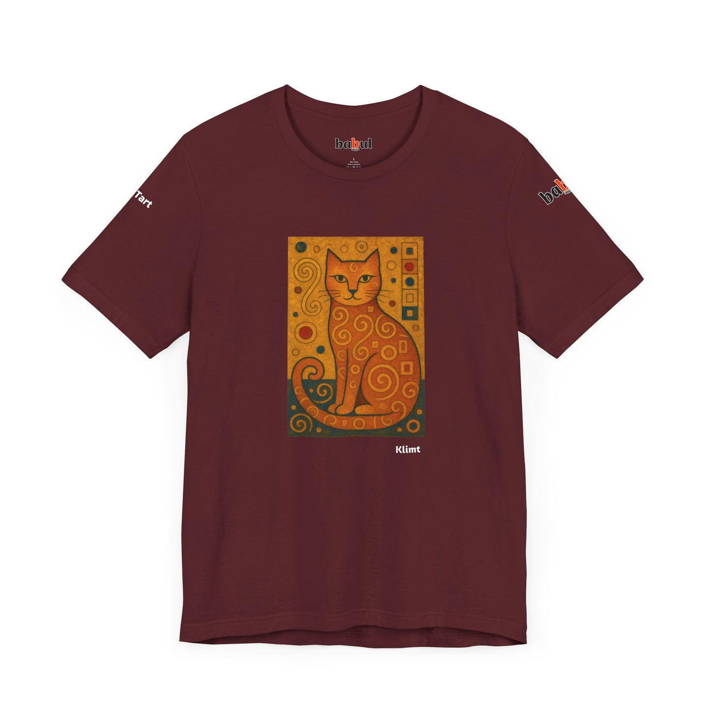 CATART Unisex Jersey Cat T-Shirt - KLIMT - Iconic Painting Reimagined with Cats