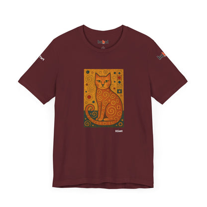 CATART Unisex Jersey Cat T-Shirt - KLIMT - Iconic Painting Reimagined with Cats