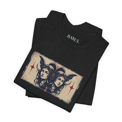 Gemini - Gothic Zodiac T-Shirt. Zodiac in the Shadows