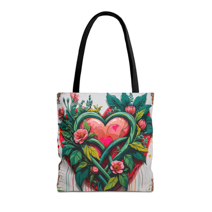 Artistic Surge - Eco-Friendly Canvas Tote Bag - HEARTS OF LOVE