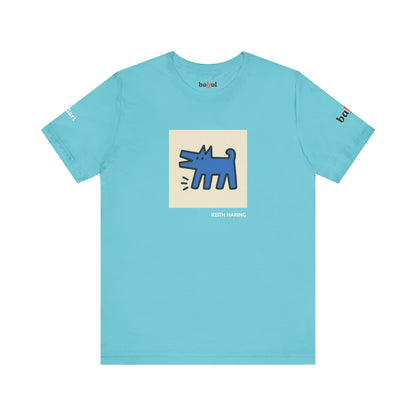 DOGART Unisex Jersey Dog T-Shirt - KEITH HARING - Iconic Painting Reimagined with Dogs