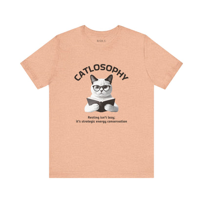 Catlosophy Unisex Jersey Short Sleeve Tee –  "Resting isn't Lazy" Design
