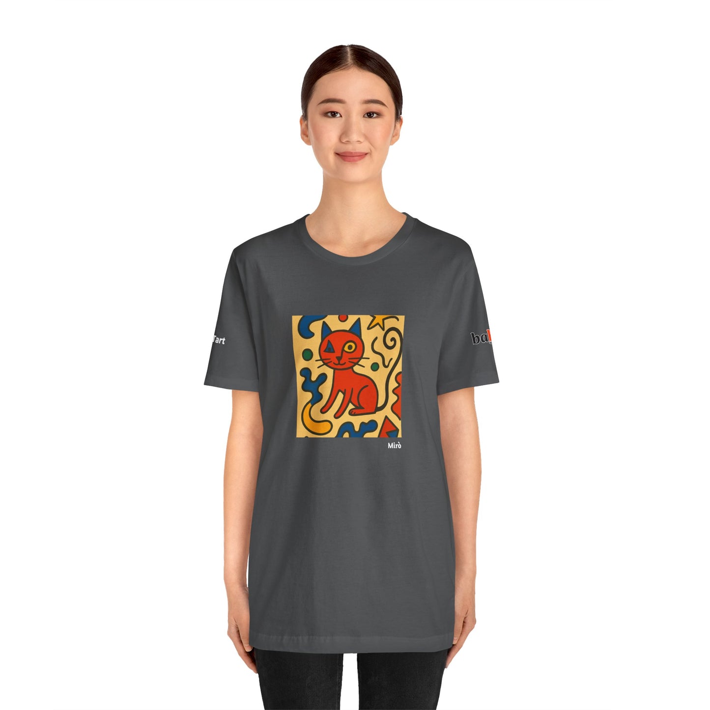 CATART Unisex Jersey Cat T-Shirt - MIRO - Iconic Painting Reimagined with Cats