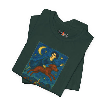DOGART Unisex Jersey Dog T-Shirt - MARC CHAGALL - Iconic Painting Reimagined with Dogs