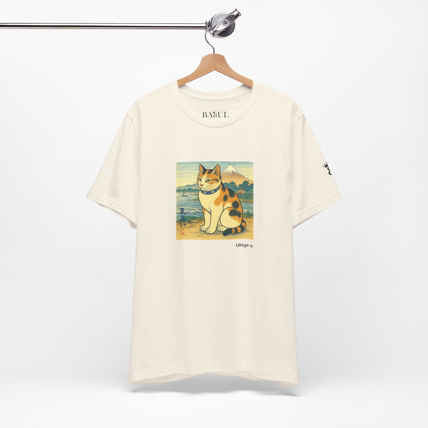 CATART Unisex Jersey Cat T-Shirt - UKIYO-E Japanese art Style - Iconic Painting Reimagined with Cats