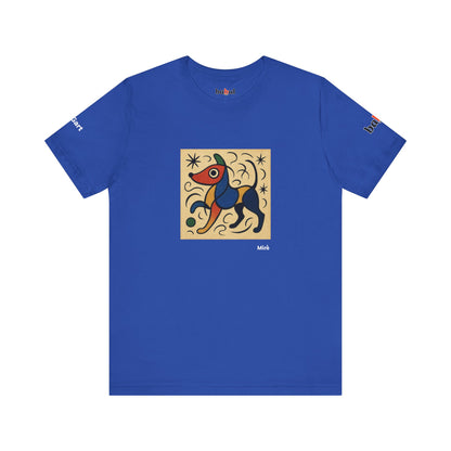 DOGART Unisex Jersey Dog T-Shirt - MIRO - Iconic Painting Reimagined with Dogs