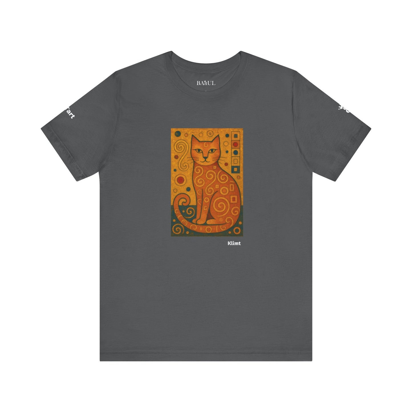 CATART Unisex Jersey Cat T-Shirt - KLIMT - Iconic Painting Reimagined with Cats