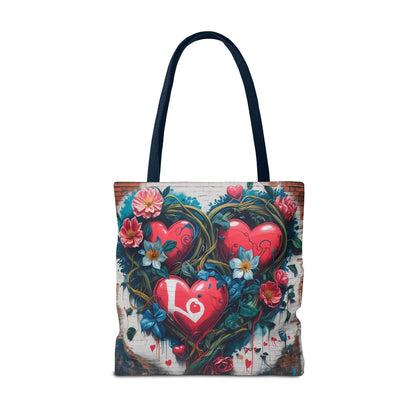 Artistic Surge - Eco-Friendly Canvas Tote Bag - HEARTS OF LOVE