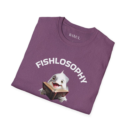 Fishlosophy Unisex T-Shirt - Ocean Vibes and Life's Questions Design - PEARLS OF WISDOM FROM THE FISH WORLD