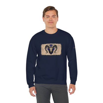 Aries - Gothic Zodiac Blue Sweatshirt
