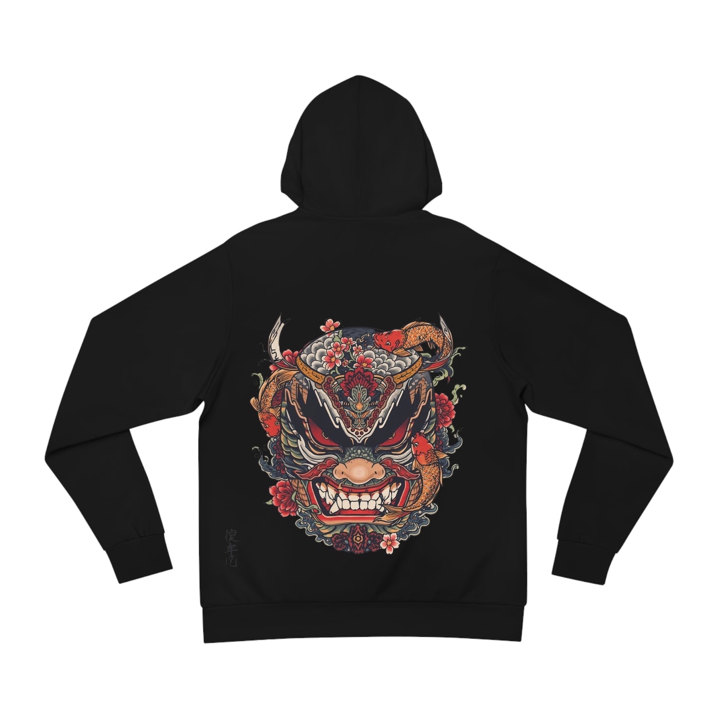 Bold Oni Mask Hoodie - Japanese Irezumi Tattoo Art Streetwear