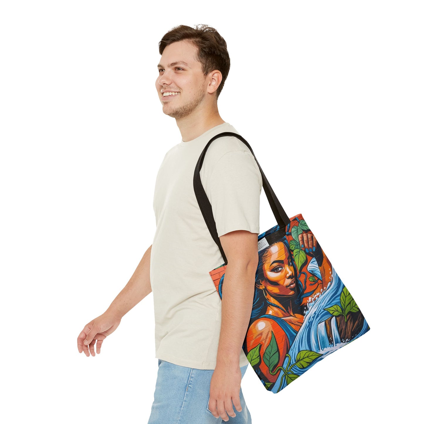 Artistic Surge - Eco-Friendly Canvas Tote Bag - WOMAN WITH WATER