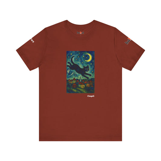 CATART Unisex Jersey Cat T-Shirt - MARC CHAGALL - Iconic Painting Reimagined with Cats