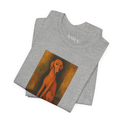 DOGART Unisex Jersey DOG T-Shirt - MODIGLIANI - Iconic Painting Reimagined with Dogs
