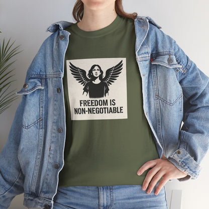 Rebel Graphic Tee - Unisex Heavy Cotton T-Shirt for the Wild at Heart. Rebel Tees, Born to Be Worn - FREEDOM IS NON-NEGOTIABLE