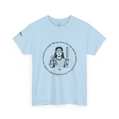 Justice - ArcanaPop T-Shirt – Where Tarot Magic Meets Pop Art