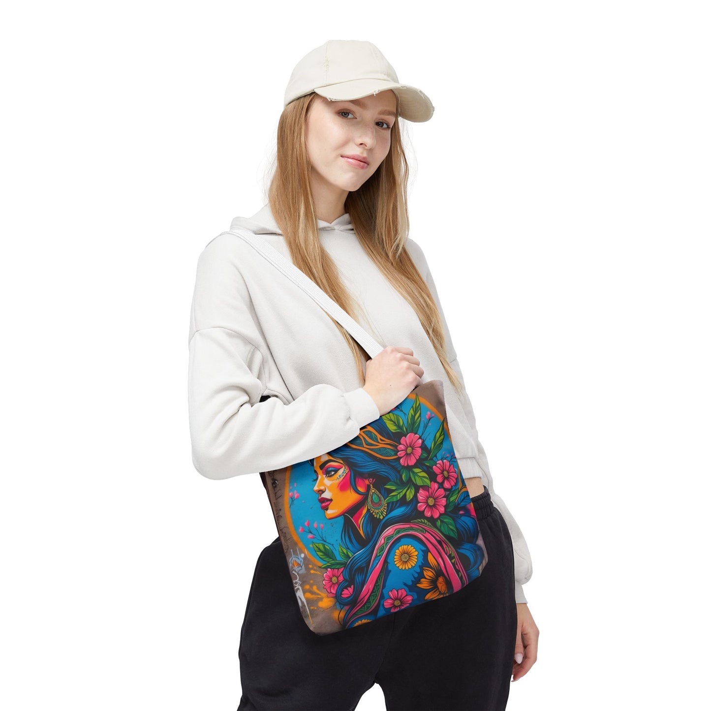Artistic Surge - Eco-Friendly Canvas Tote Bag - FLOWERING WOMAN