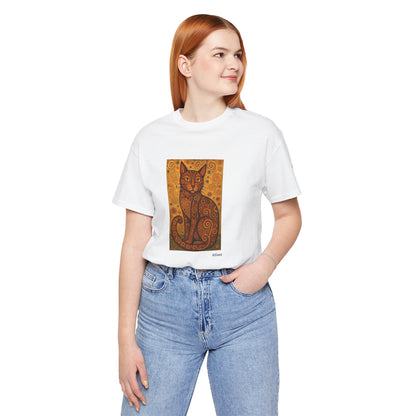 CATART Unisex Jersey Cat T-Shirt - KLIMT - Iconic Painting Reimagined with Cats